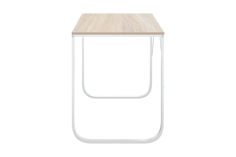 Datorbord vit och ek 110x60x73 cm spånskiva - Brun - Möbler - Bord & matgrupper - Kontorsbord - Skrivbord