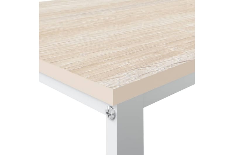 Datorbord vit och ek 110x60x73 cm spånskiva - Brun - Möbler - Bord & matgrupper - Kontorsbord - Skrivbord