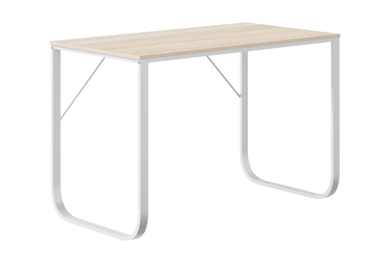 Datorbord vit och ek 110x60x73 cm spånskiva - Brun - Möbler - Bord & matgrupper - Kontorsbord - Skrivbord