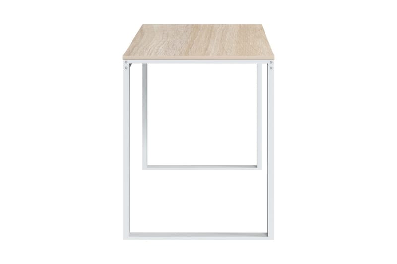 Datorbord vit och ek 110x60x73 cm spånskiva - Brun - Möbler - Bord & matgrupper - Kontorsbord - Skrivbord