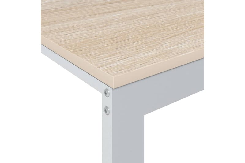 Datorbord vit och ek 110x60x73 cm spånskiva - Brun - Möbler - Bord & matgrupper - Kontorsbord - Skrivbord