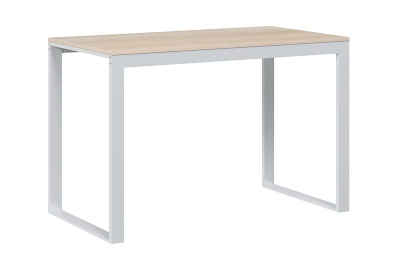 Datorbord vit och ek 110x60x73 cm spånskiva - Brun - Möbler - Bord & matgrupper - Kontorsbord - Skrivbord