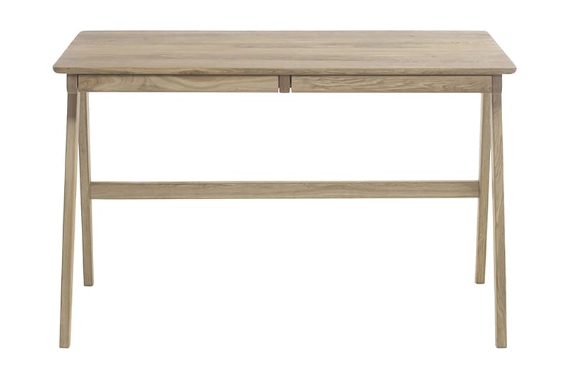 Delia Skrivbord 120 cm med Förvaring 2 Lådor - Massiv Ek - Skrivbord