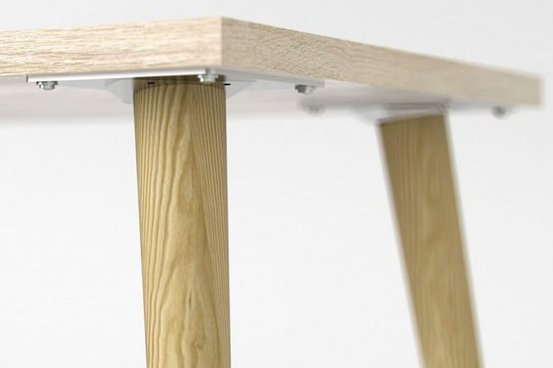 Delta Skrivbord 145 cm med Förvaring Lådor + Hyllor - Vit/Natur - Möbler - Bord & matgrupper - Kontorsbord - Skrivbord