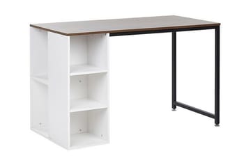 Dese Skrivbord 120 cm med Förvaring - Mörkt Trä/Vit - Möbler - Bord & matgrupper - Kontorsbord - Skrivbord