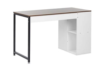 Dese Skrivbord 120 cm med Förvaring - Mörkt Trä/Vit - Möbler - Bord & matgrupper - Kontorsbord - Skrivbord