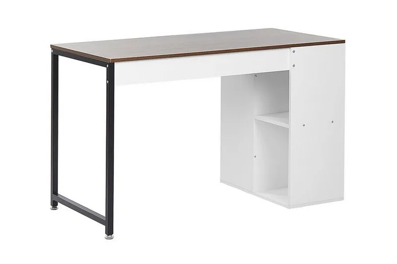 Dese Skrivbord 120 cm med Förvaring - Mörkt Trä/Vit - Möbler - Bord & matgrupper - Kontorsbord - Skrivbord