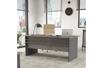 Desgrar Skrivbord 180 cm - Brun/Betonggrå/Antracit - Möbler - Bord & matgrupper - Kontorsbord - Skrivbord