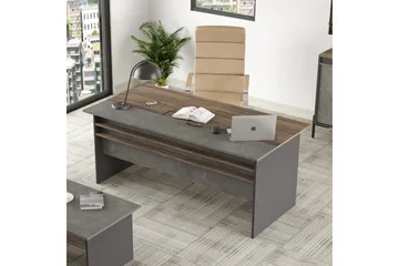 Desgrar Skrivbord 180 cm - Brun/Betonggrå/Antracit - Möbler - Bord & matgrupper - Kontorsbord - Skrivbord