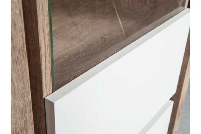 Domardon Skrivbord 130 cm med Förvaring 2 Skåp - Trä/Vit - Skrivbord