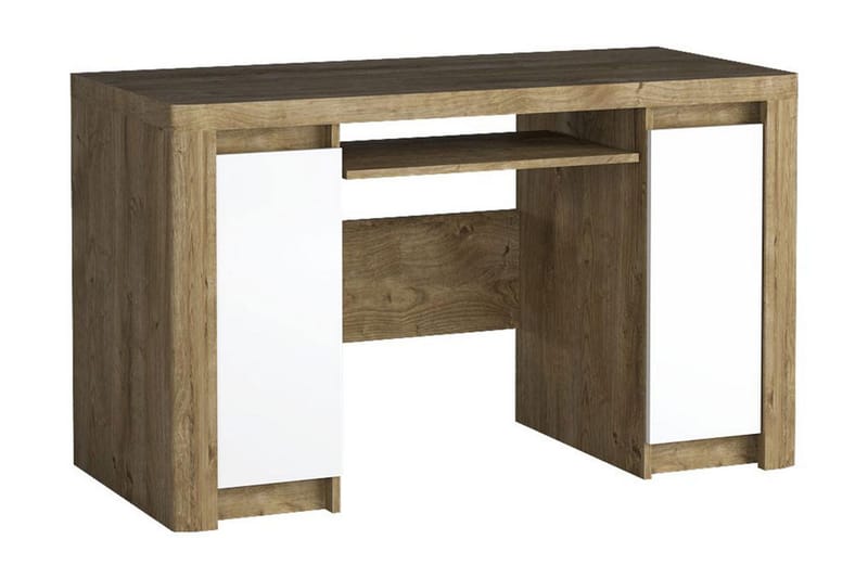 Domardon Skrivbord 130 cm med Förvaring 2 Skåp - Trä/Vit - Möbler - Bord & matgrupper - Kontorsbord - Skrivbord