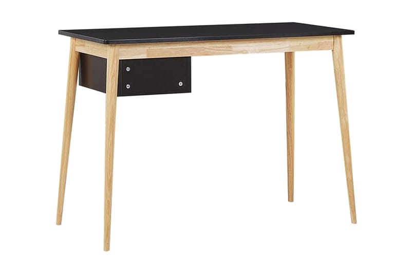 Ebeme Skrivbord 106 cm med Förvaring 2 Lådor - Svart/Ljusbrun - Möbler - Bord & matgrupper - Kontorsbord - Skrivbord
