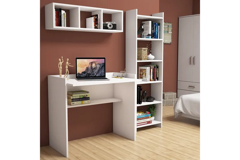 Edging Kontorsmöbelset 90 cm - Vit - Möbler - Bord & matgrupper - Kontorsbord - Skrivbord