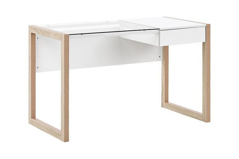 Ejenks Skrivbord 120 cm med Förvaring Låda - Vit/Ljust Trä - Möbler - Bord & matgrupper - Kontorsbord - Skrivbord