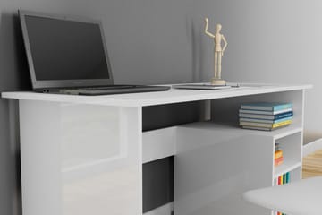 Elegancia Skrivbord 120 cm med Förvaring 2 Hyllor - Vit - Möbler - Bord & matgrupper - Kontorsbord - Skrivbord