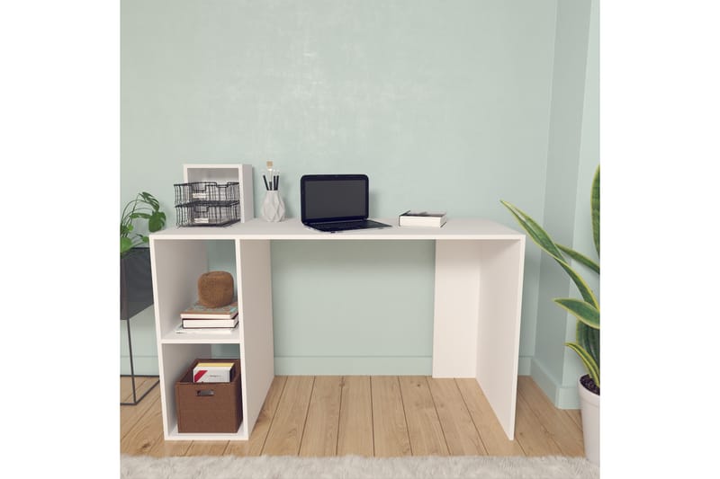 Elegancia Skrivbord 120 cm med Förvaring Hylla - Vit - Möbler - Bord & matgrupper - Kontorsbord - Skrivbord