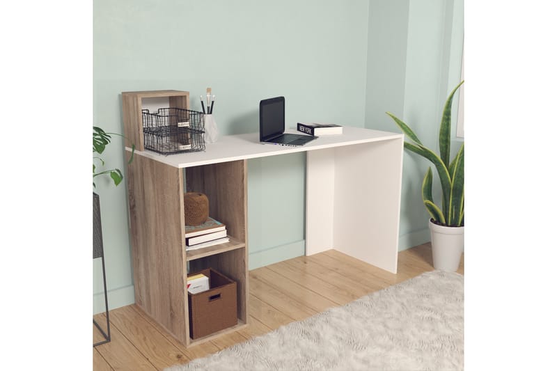 Elegancia Skrivbord 120 cm med Förvaring Hyllor - Trä - Möbler - Bord & matgrupper - Kontorsbord - Skrivbord