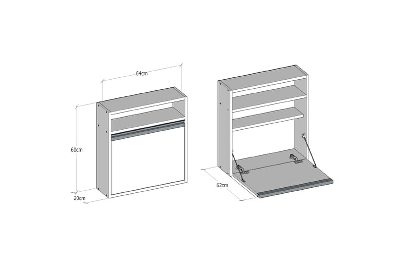 Elegancia Väggskrivbord - Vit - Möbler - Bord & matgrupper - Kontorsbord - Skrivbord