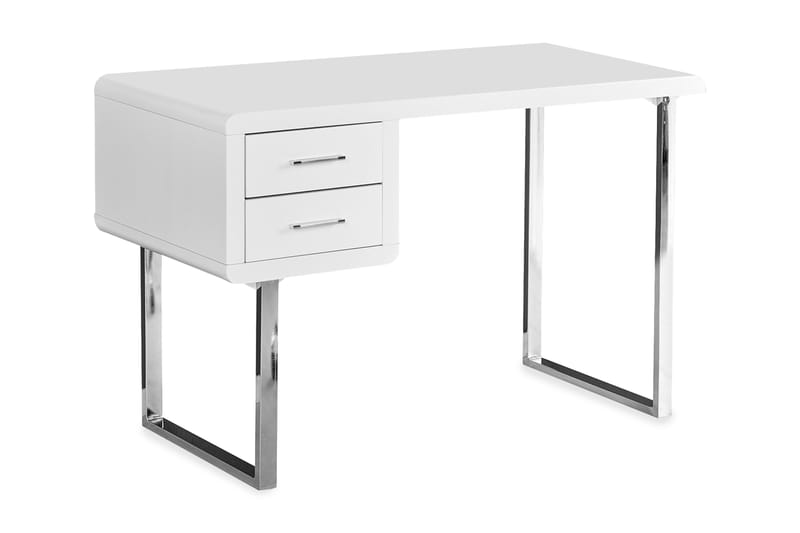 Elston Skrivbord 120 cm med Förvaring 2 Lådor - Vit - Skrivbord