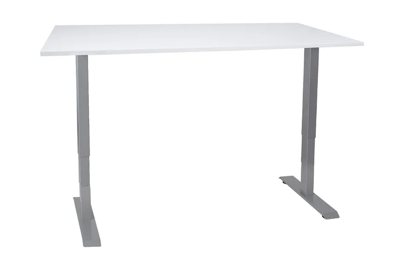 Ergosum 2 Skrivbord 140 cm Höj-och Sänkbar, Gråvit