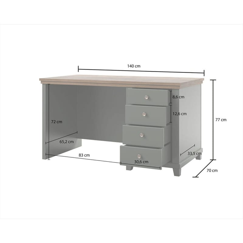 Skrivbord Evora med 4 Lådor - Möbler - Bord & matgrupper - Kontorsbord - Skrivbord