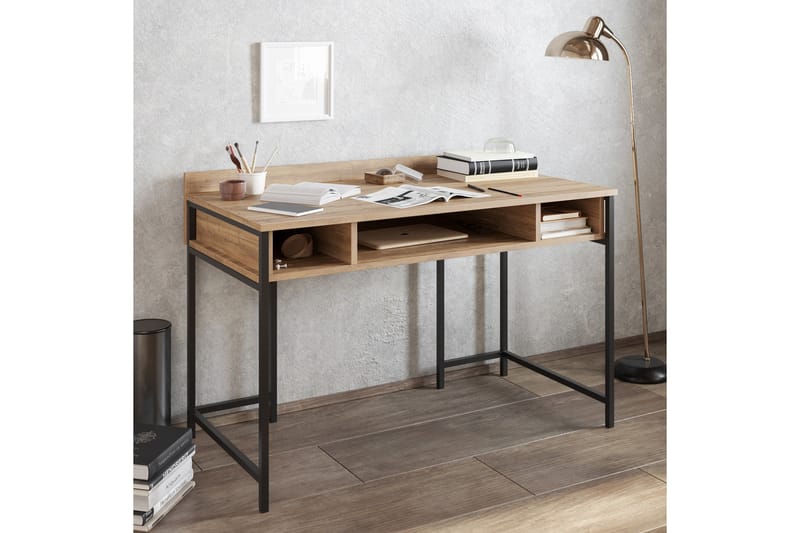 Fagersanna Skrivbord 120 cm med Förvaring Hyllor - Svart - Möbler - Bord & matgrupper - Kontorsbord - Skrivbord