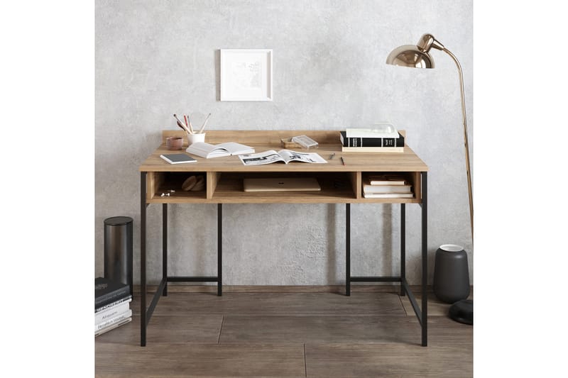 Fagersanna Skrivbord 120 cm med Förvaring Hyllor - Svart - Möbler - Bord & matgrupper - Kontorsbord - Skrivbord