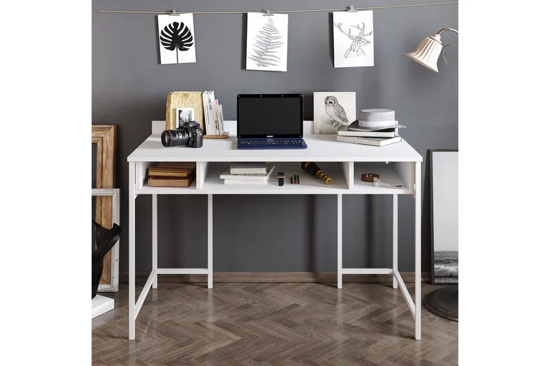 Fagersanna Skrivbord 120 cm med Förvaring Hyllor - Vit - Möbler - Bord & matgrupper - Kontorsbord - Skrivbord