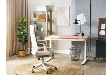 Farhan Skrivbord 60x120 cm - Vit/Ljust trä - Möbler - Bord & matgrupper - Kontorsbord - Skrivbord - Höj och sänkbart skrivbord