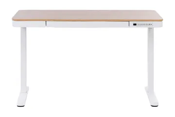 Farhan Skrivbord 60x120 cm - Vit/Ljust trä - Möbler - Bord & matgrupper - Kontorsbord - Skrivbord - Höj och sänkbart skrivbord