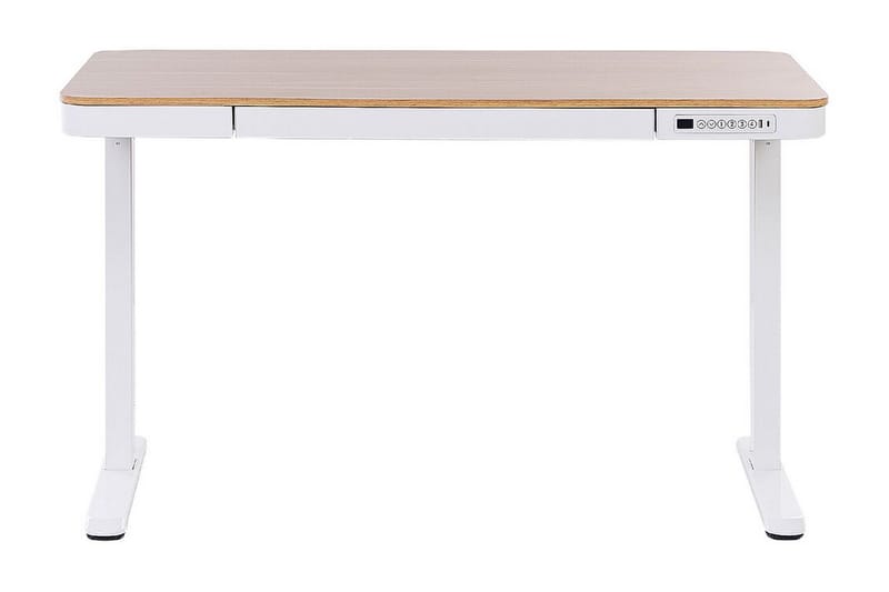 Farhan Skrivbord 60x120 cm - Vit/Ljust trä - Möbler - Bord & matgrupper - Kontorsbord - Skrivbord - Höj och sänkbart skrivbord