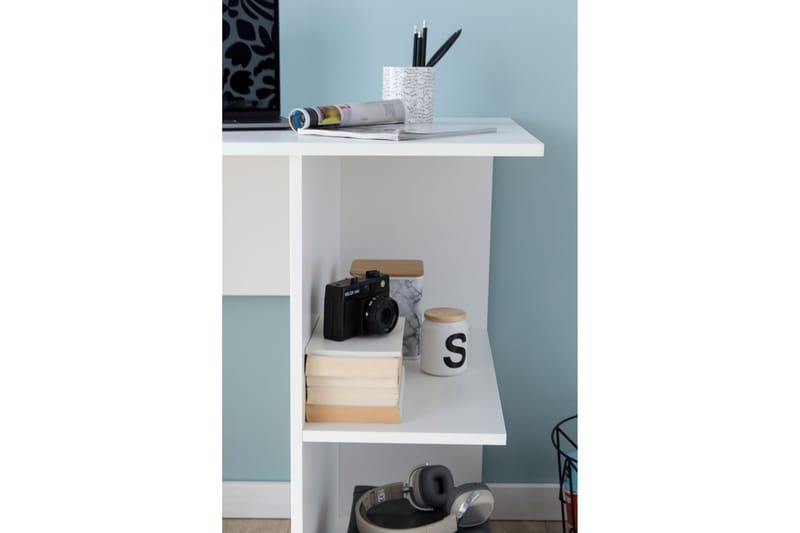 Farleys Skrivbord 82 cm med Förvaring Hyllor - Vit - Möbler - Bord & matgrupper - Kontorsbord - Skrivbord