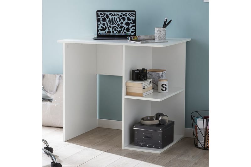 Farleys Skrivbord 82 cm med Förvaring Hyllor - Vit - Möbler - Bord & matgrupper - Kontorsbord - Skrivbord
