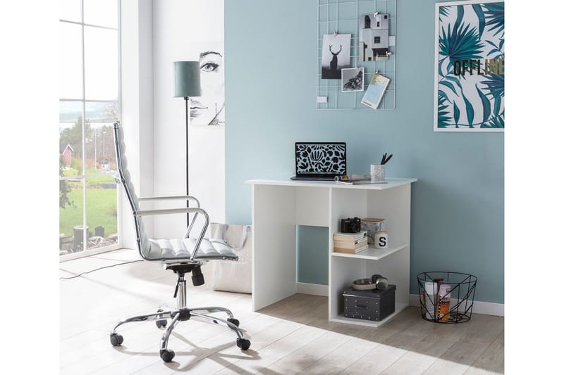 Farleys Skrivbord 82 cm med Förvaring Hyllor - Vit - Möbler - Bord & matgrupper - Kontorsbord - Skrivbord