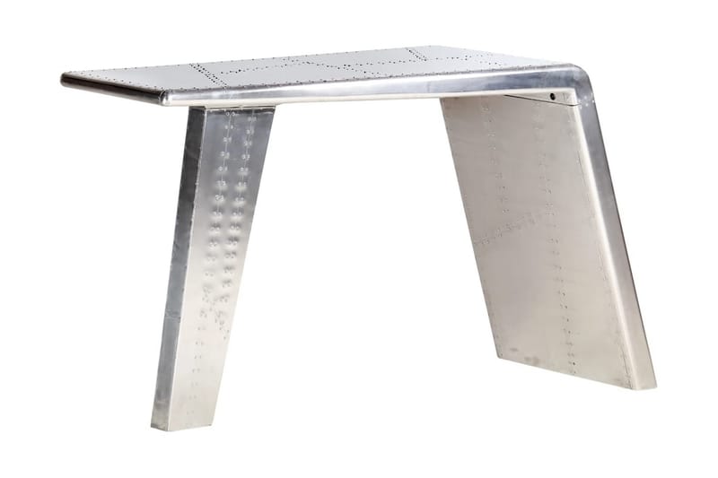 Skrivbord flygplansdesign silver 112x50x76 cm metall - Silver - Skrivbord