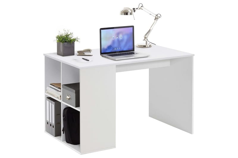 FMD Skrivbord med sidohyllor 117x72,9x73,5 cm vit - Vit - Skrivbord