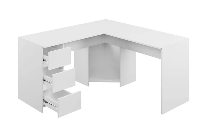 Fotyn Skrivbord 142 cm - Vit - Möbler - Bord & matgrupper - Kontorsbord - Skrivbord - Hörnskrivbord