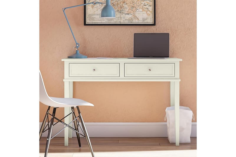 Franklin Skrivbord 90 cm med Förvaring Låda Vit - Dorel Home - Möbler - Bord & matgrupper - Kontorsbord - Skrivbord