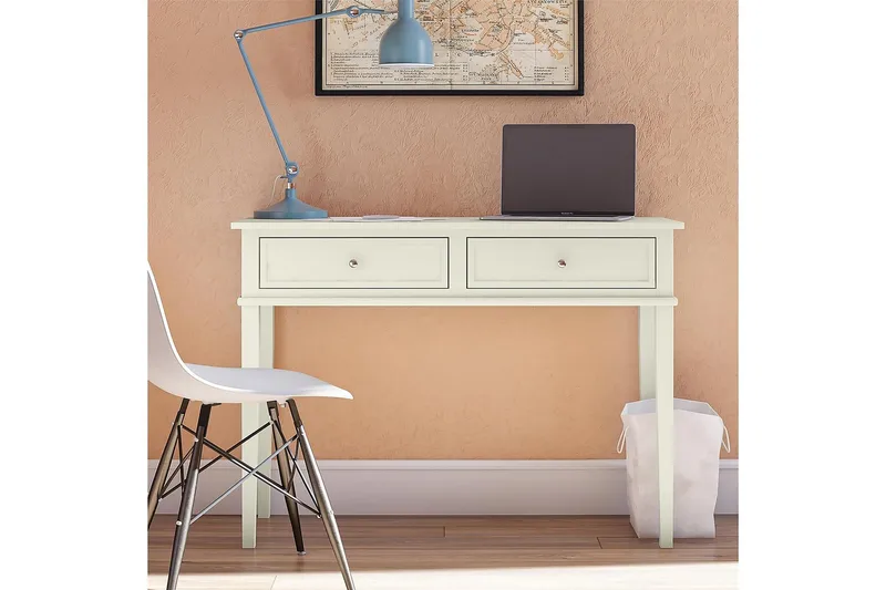 Franklin Skrivbord 90 cm med Förvaring Låda Vit - Dorel Home - Möbler - Bord & matgrupper - Kontorsbord - Skrivbord