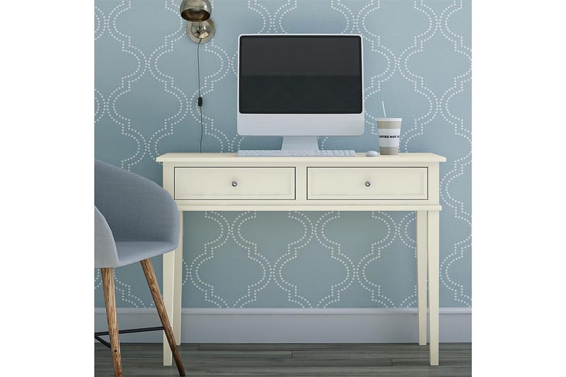 Franklin Skrivbord 90 cm med Förvaring Låda Vit - Dorel Home - Möbler - Bord & matgrupper - Kontorsbord - Skrivbord