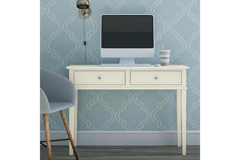 Franklin Skrivbord 90 cm med Förvaring Låda Vit - Dorel Home - Möbler - Bord & matgrupper - Kontorsbord - Skrivbord