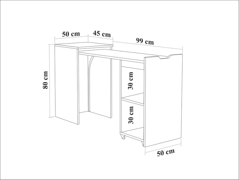 Gavio Skrivbord 97 cm - Möbler - Bord & matgrupper - Kontorsbord - Skrivbord