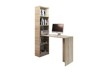 Gdeide Skrivbord 125 cm med Förvaring Hylla - Ekfärg/Beige - Möbler - Bord & matgrupper - Kontorsbord - Skrivbord