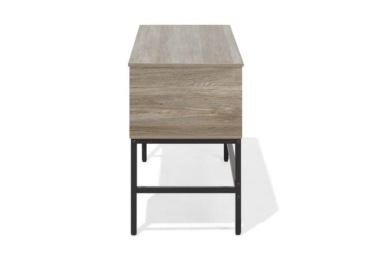 Grantha Skrivbord 120 cm med Förvaring 2 Lådor - Ljusbrun/Svart - Möbler - Bord & matgrupper - Kontorsbord - Skrivbord