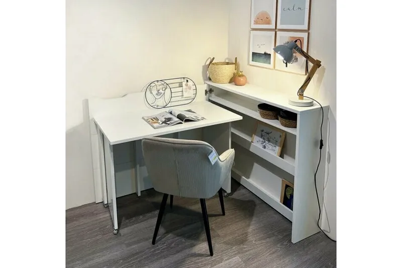 Grianan Skrivbord 136 cm White - Möbler - Bord & matgrupper - Kontorsbord - Skrivbord - Hörnskrivbord