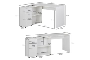 Gulshan Skrivbord 120 cm - Vit - Möbler - Bord & matgrupper - Kontorsbord - Skrivbord