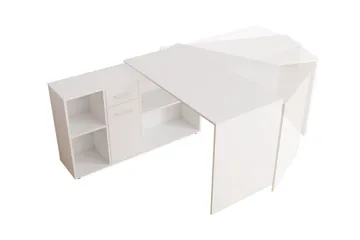 Armacao Hörnskrivbord 120 cm med Förvaring - Vit/Beige - Möbler - Bord & matgrupper - Kontorsbord - Skrivbord - Hörnskrivbord