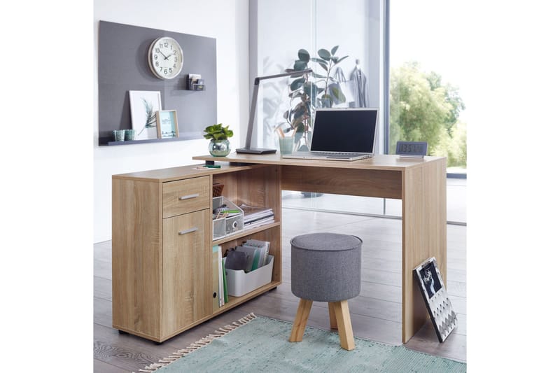 Gulshan Hörnskrivbord 120 cm - Brun/Natur - Möbler - Bord & matgrupper - Kontorsbord - Skrivbord - Hörnskrivbord