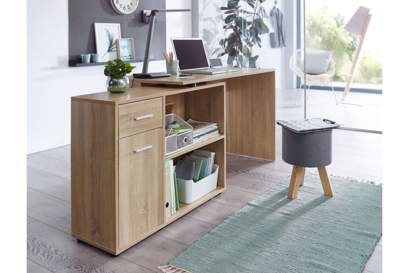 Gulshan Hörnskrivbord 120 cm - Brun/Natur - Möbler - Bord & matgrupper - Kontorsbord - Skrivbord - Hörnskrivbord