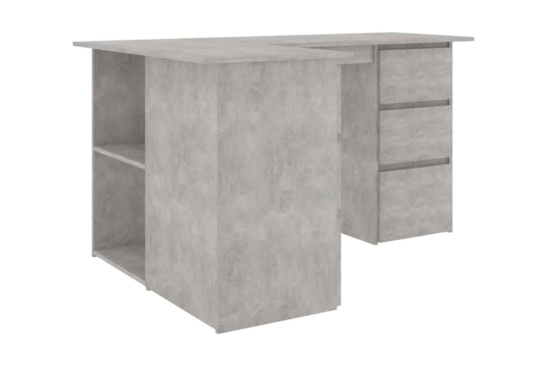 Hörnskrivbord betonggrå 145x100x76 cm spånskiva - Grå - Möbler - Bord & matgrupper - Kontorsbord - Skrivbord - Hörnskrivbord